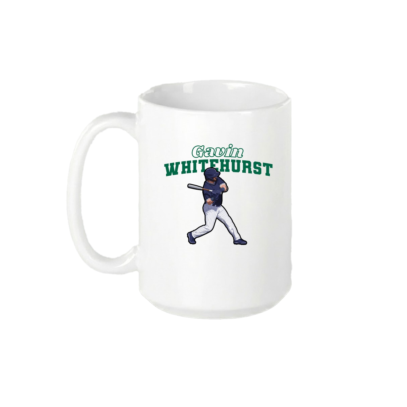 15oz Coffee Mug — Name Arch in White