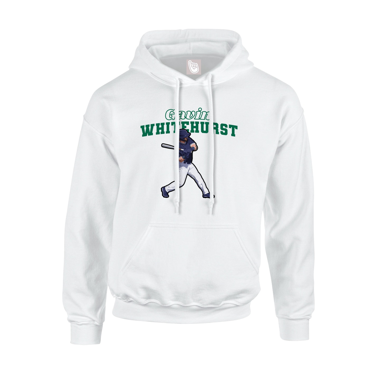 Hoodie — Name Arch in White