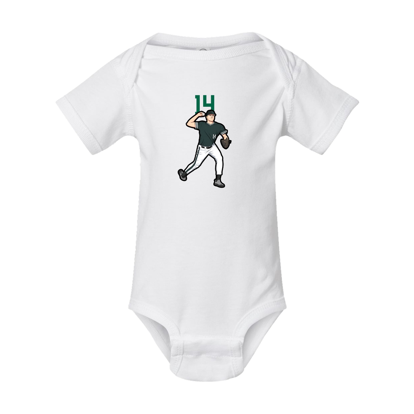 Baby Onesie — Number Top in White