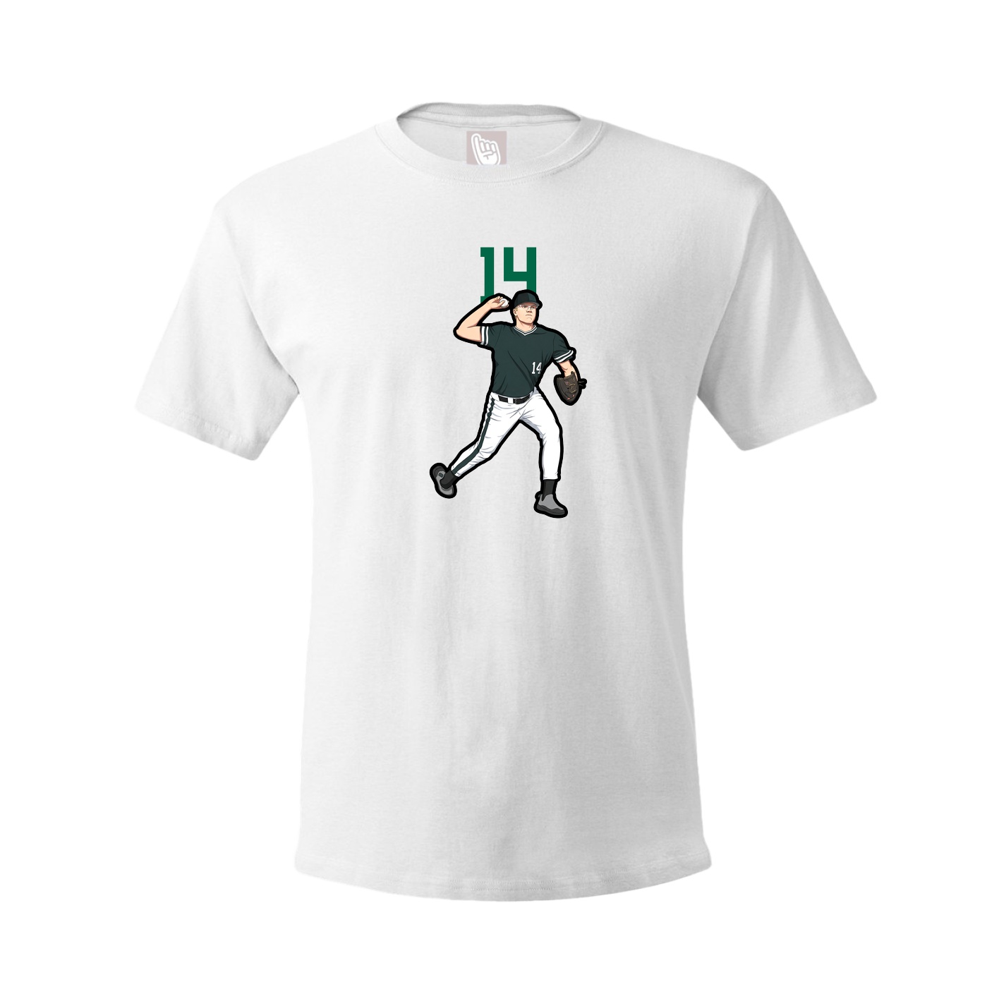 Youth Tee — Number Top in White