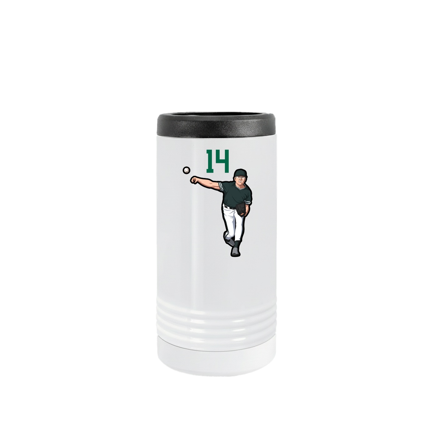 Slim Beverage Holder — Number Top in White