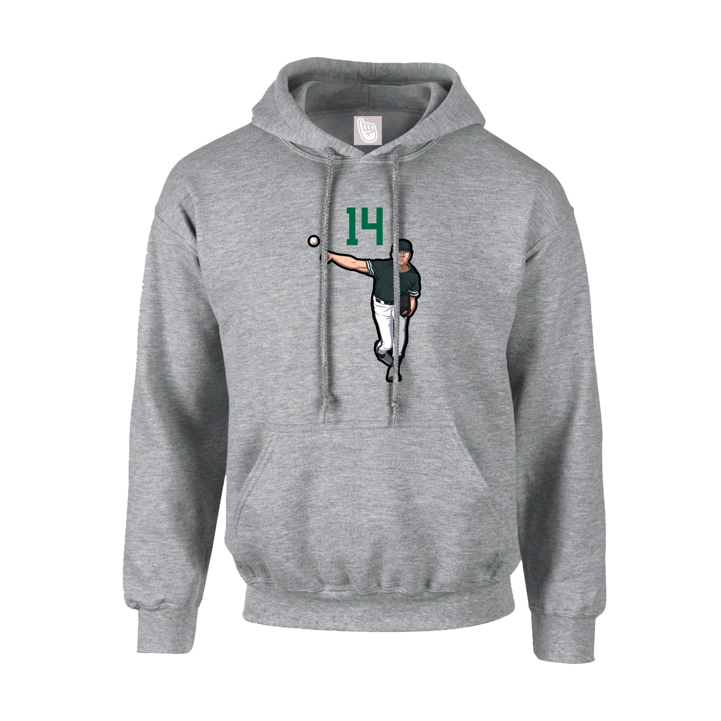 Youth Hoodie — Number Top in Grey