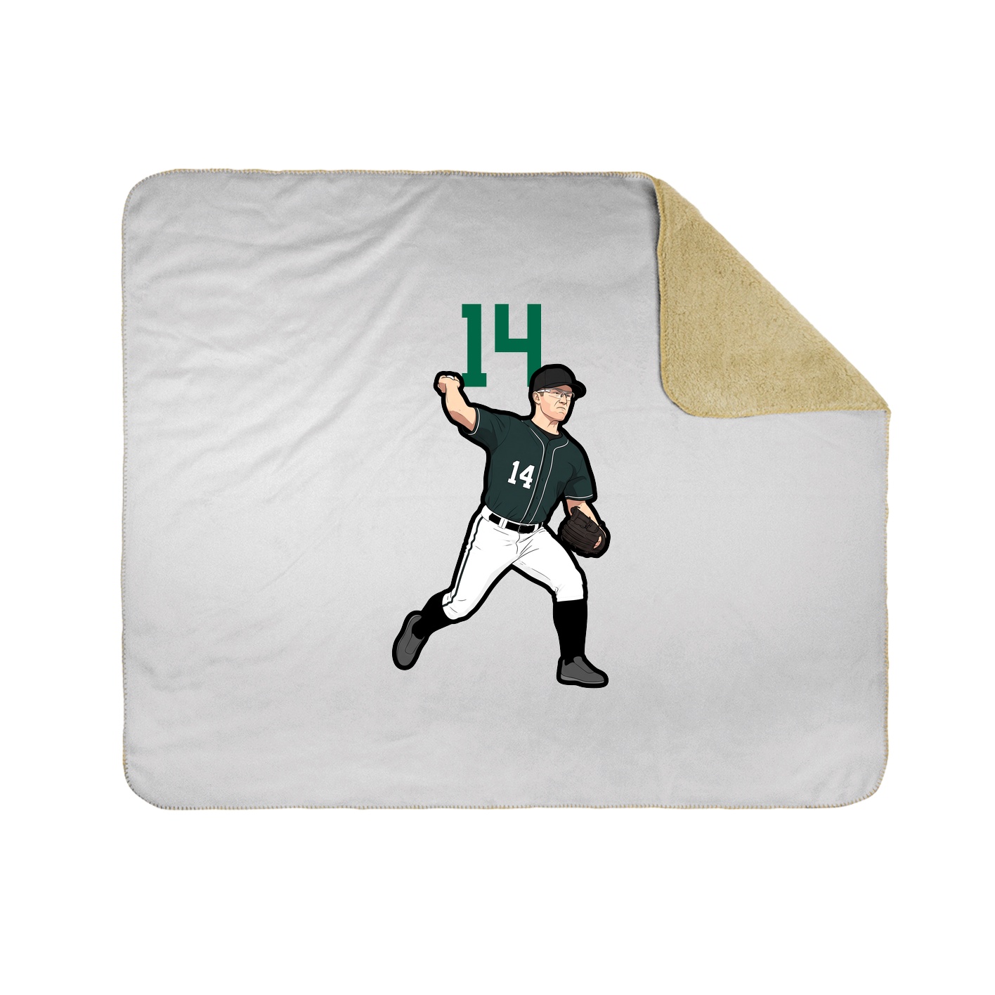 Throw Blanket — Number Top in White