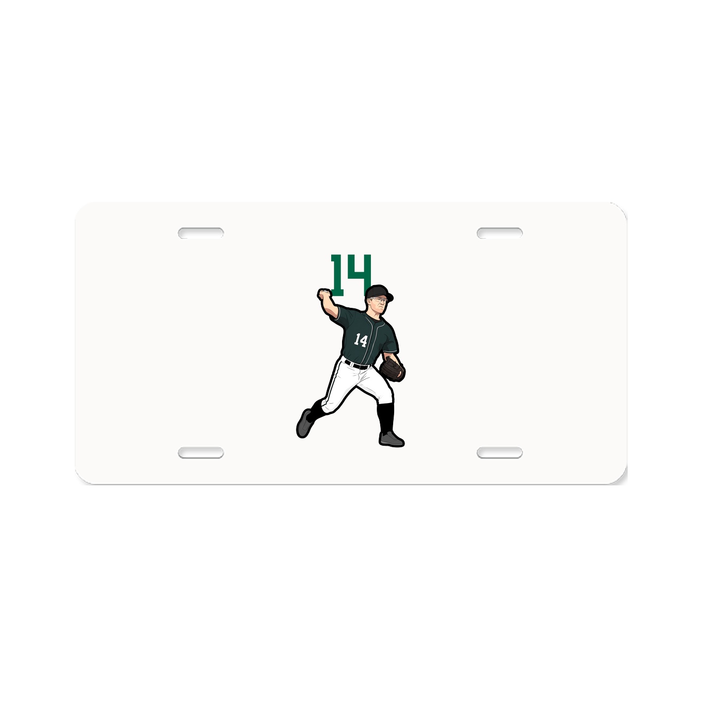 License Plate — Number Top in Classic