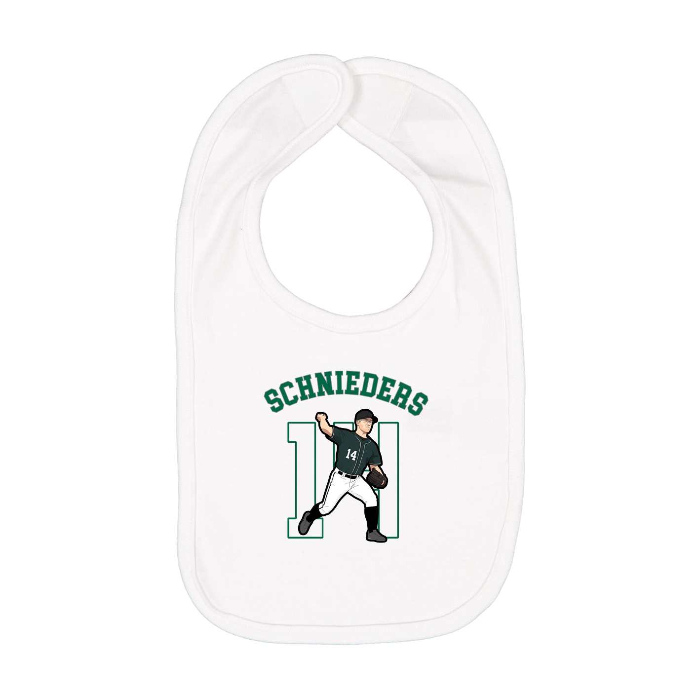 Infant Bib — Shirsey Arch in White