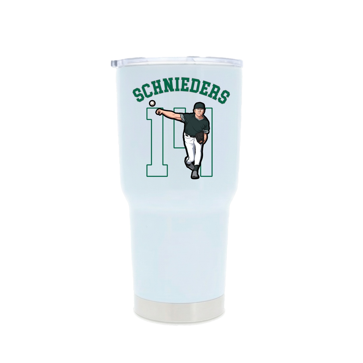 30oz Stainless Steel Tumbler — Shirsey Arch in White