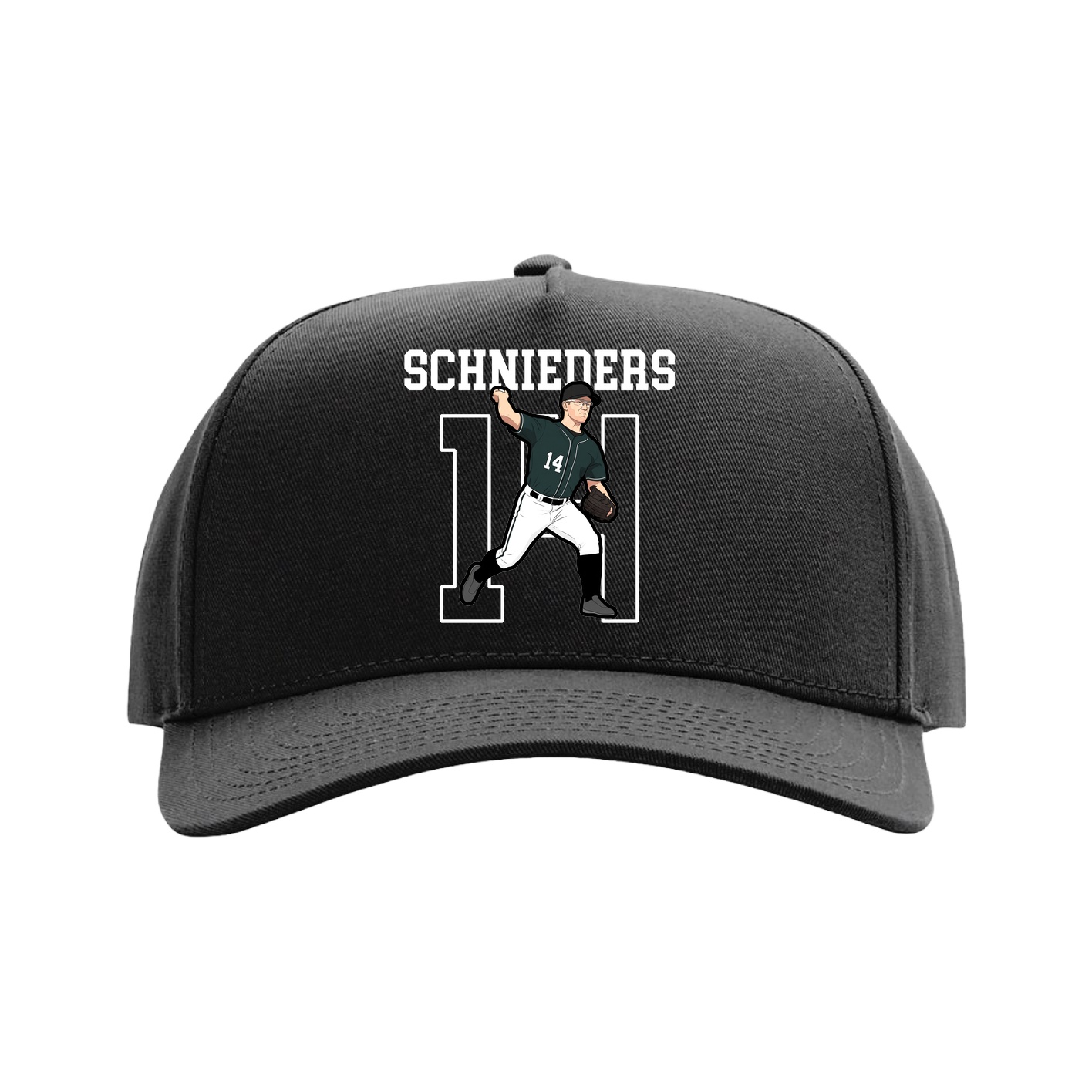 Full Fabric Five-Panel Champ Cap — Shirsey in Black