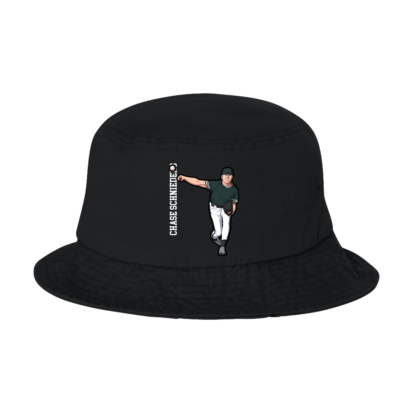 Bucket Cap — Name Vertical in Black