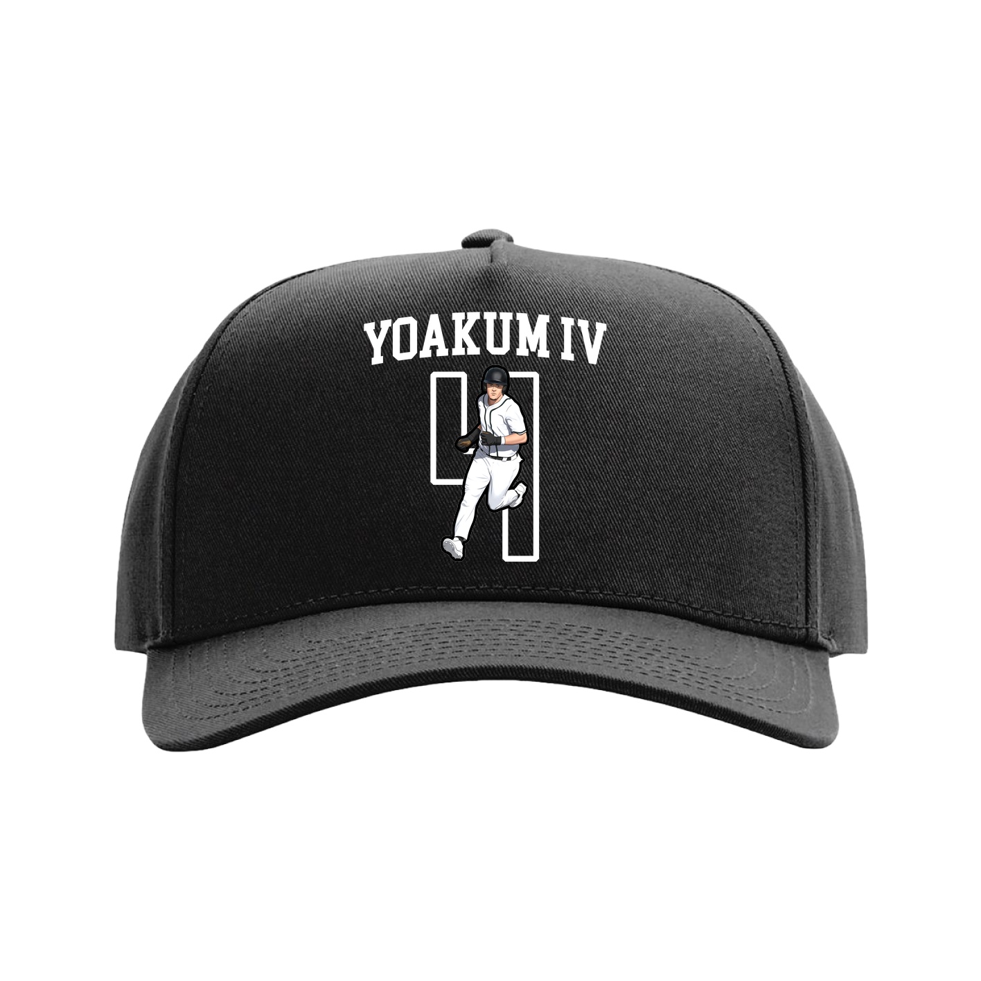 Full Fabric Five-Panel Champ Cap — Shirsey in Black