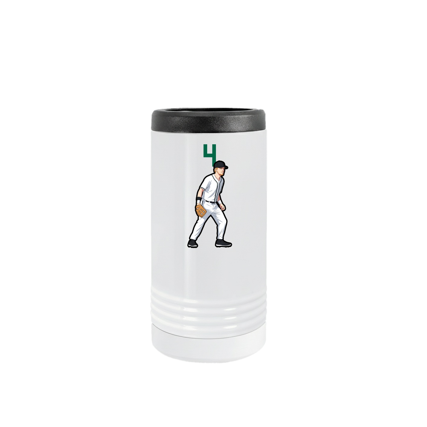 Slim Beverage Holder — Number Top in White