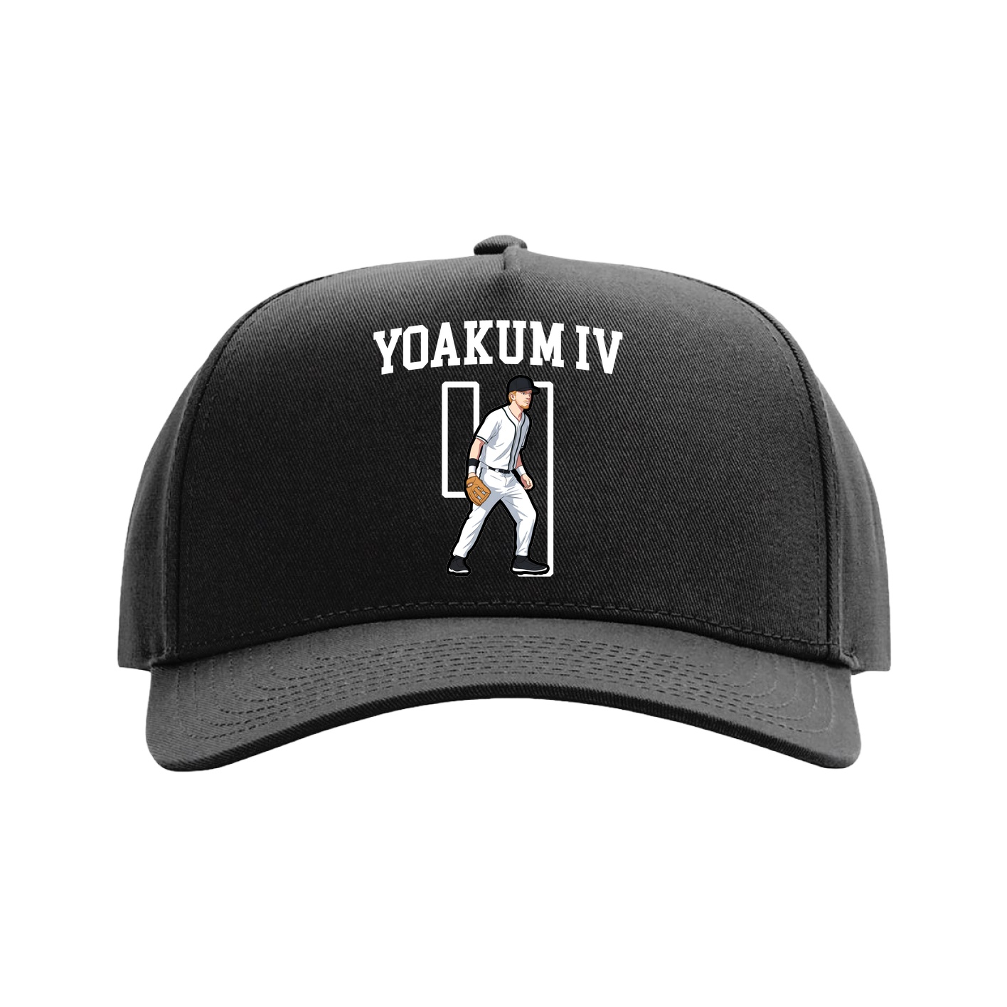Full Fabric Five-Panel Champ Cap — Shirsey in Black