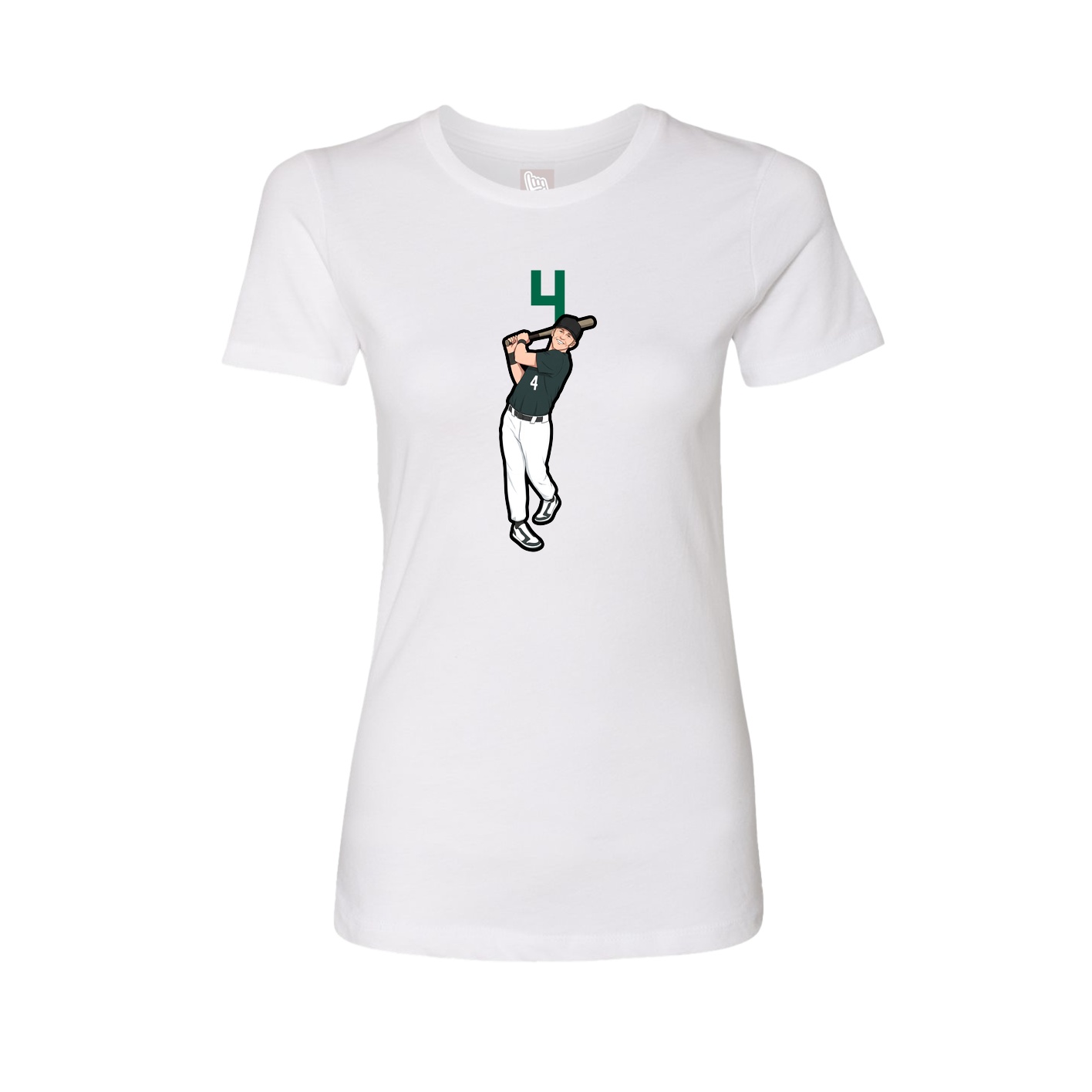 Fitted Women's Tee — Number Top in White