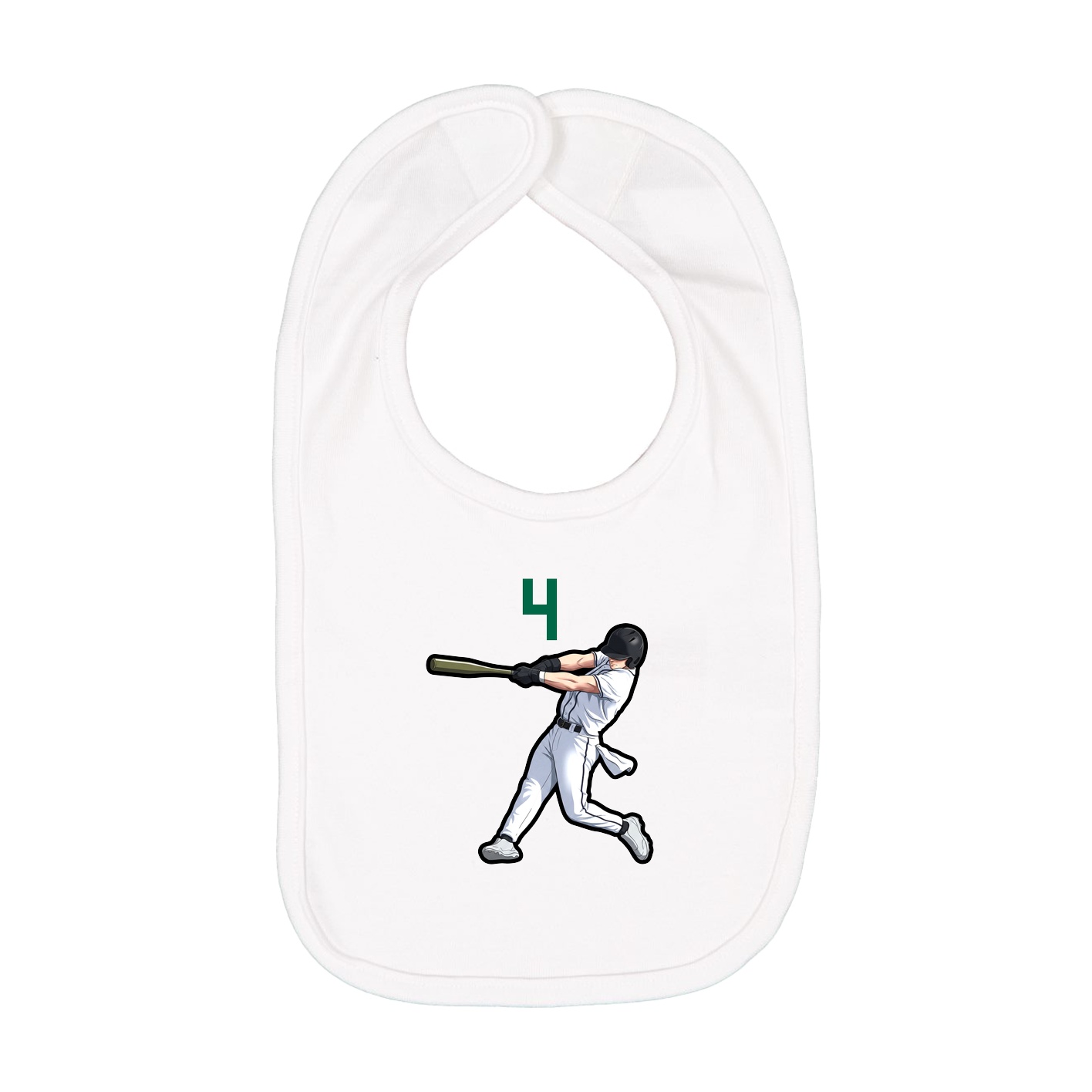 Infant Bib — Number Top in White