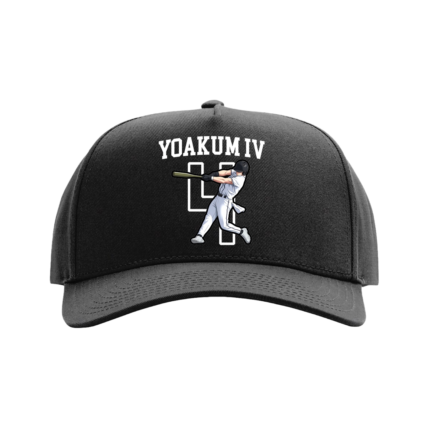 Full Fabric Five-Panel Champ Cap — Shirsey in Black