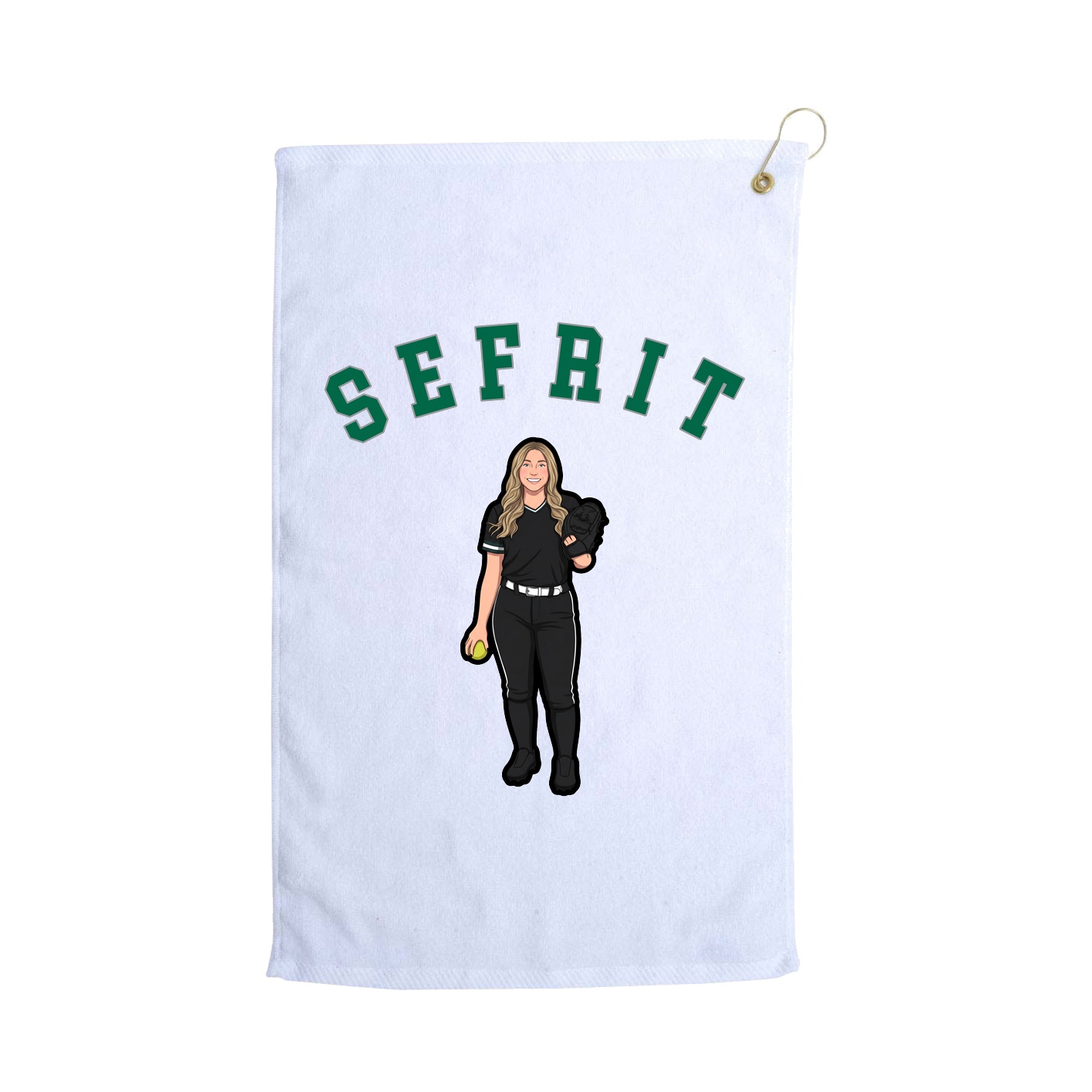 Golf Towel — Shirsey Arch in White