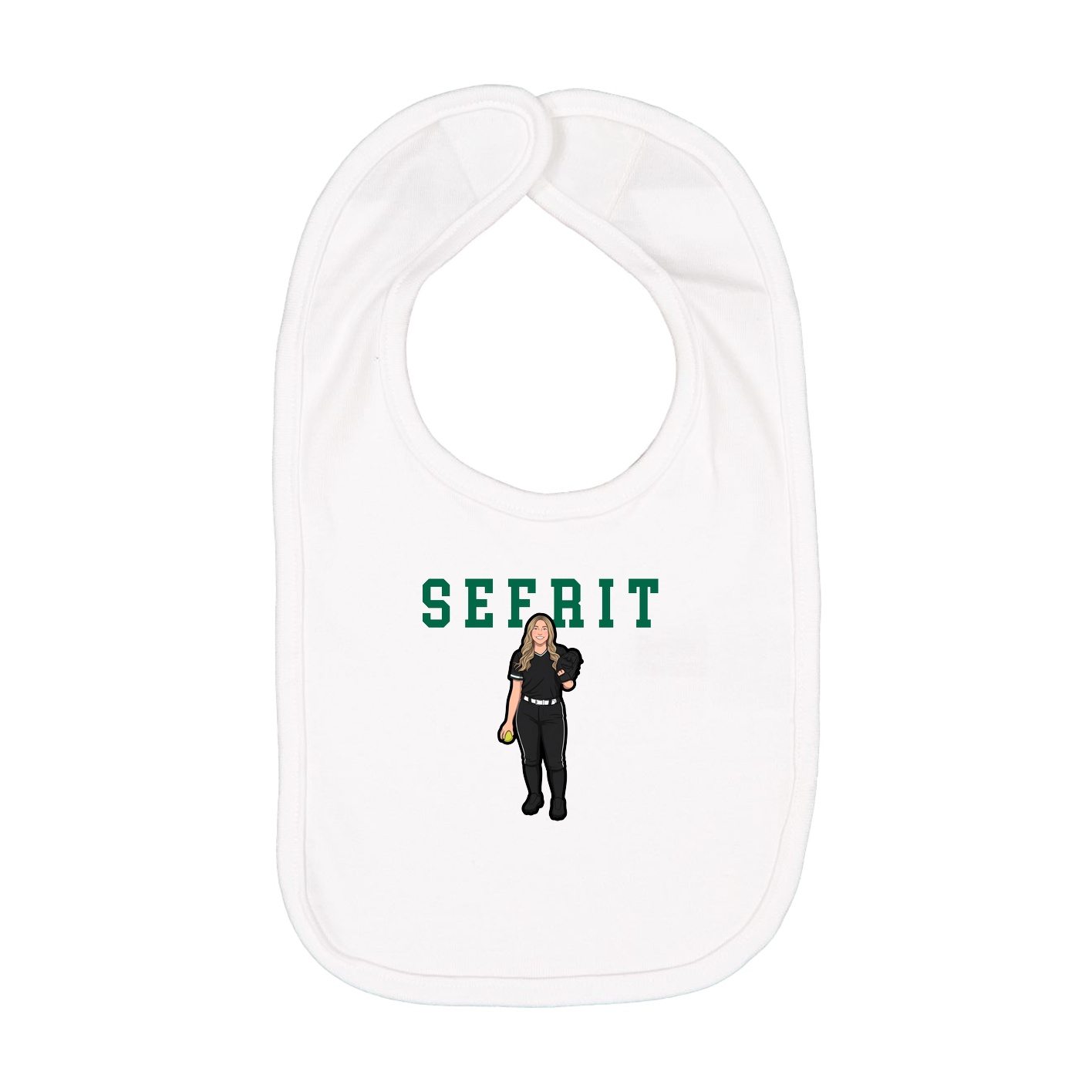 Infant Bib — Shirsey in White