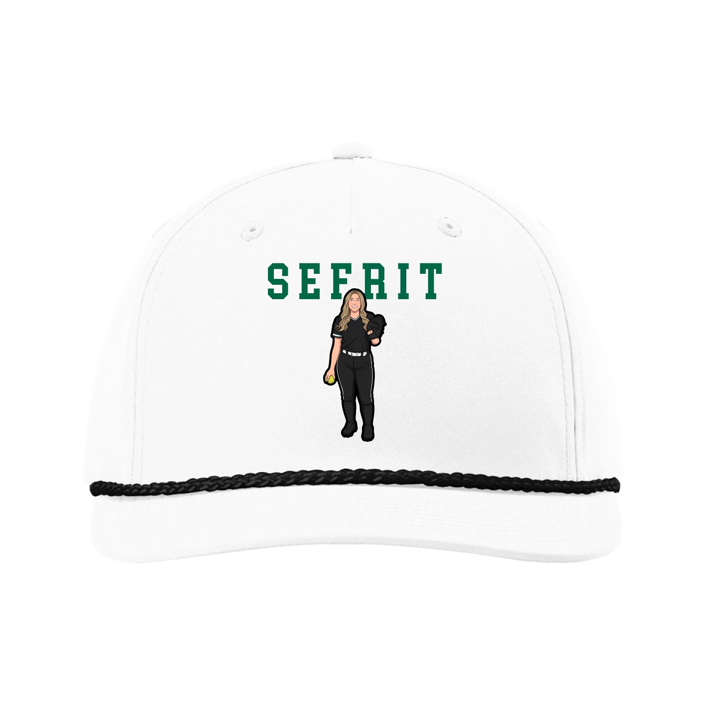 Five-Panel Classic Rope Cap — Shirsey in White