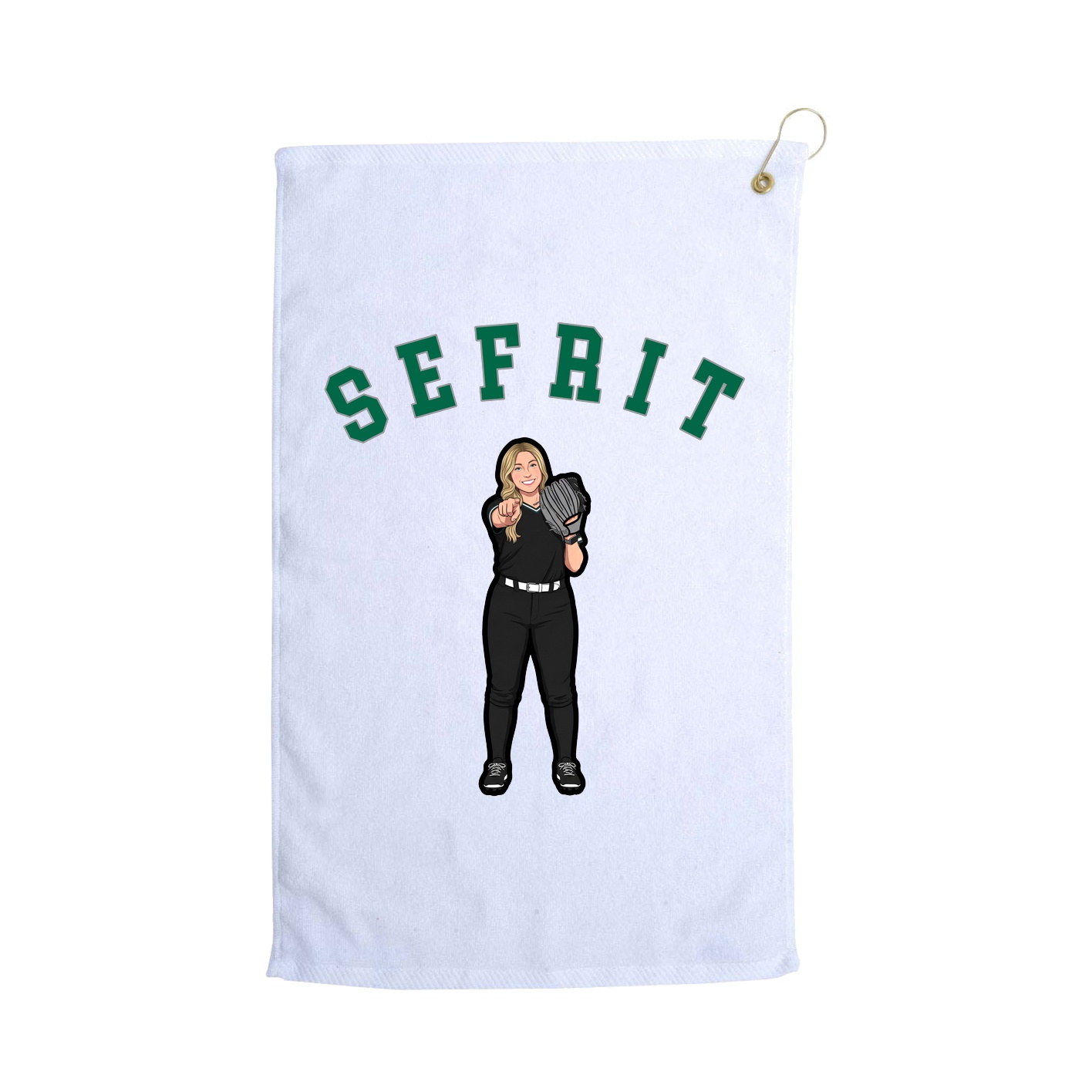 Golf Towel — Shirsey Arch in White
