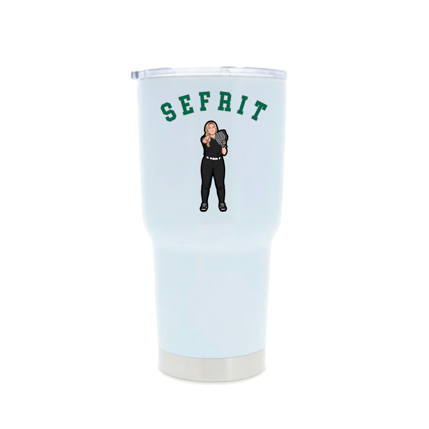 30oz Stainless Steel Tumbler — Shirsey Arch in White