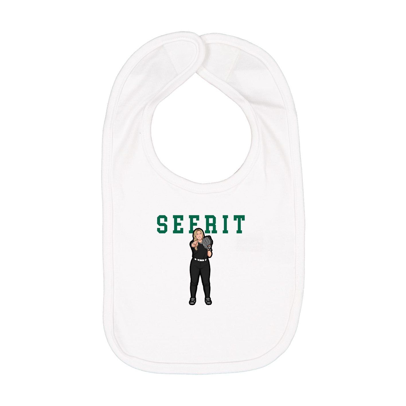 Infant Bib — Shirsey in White