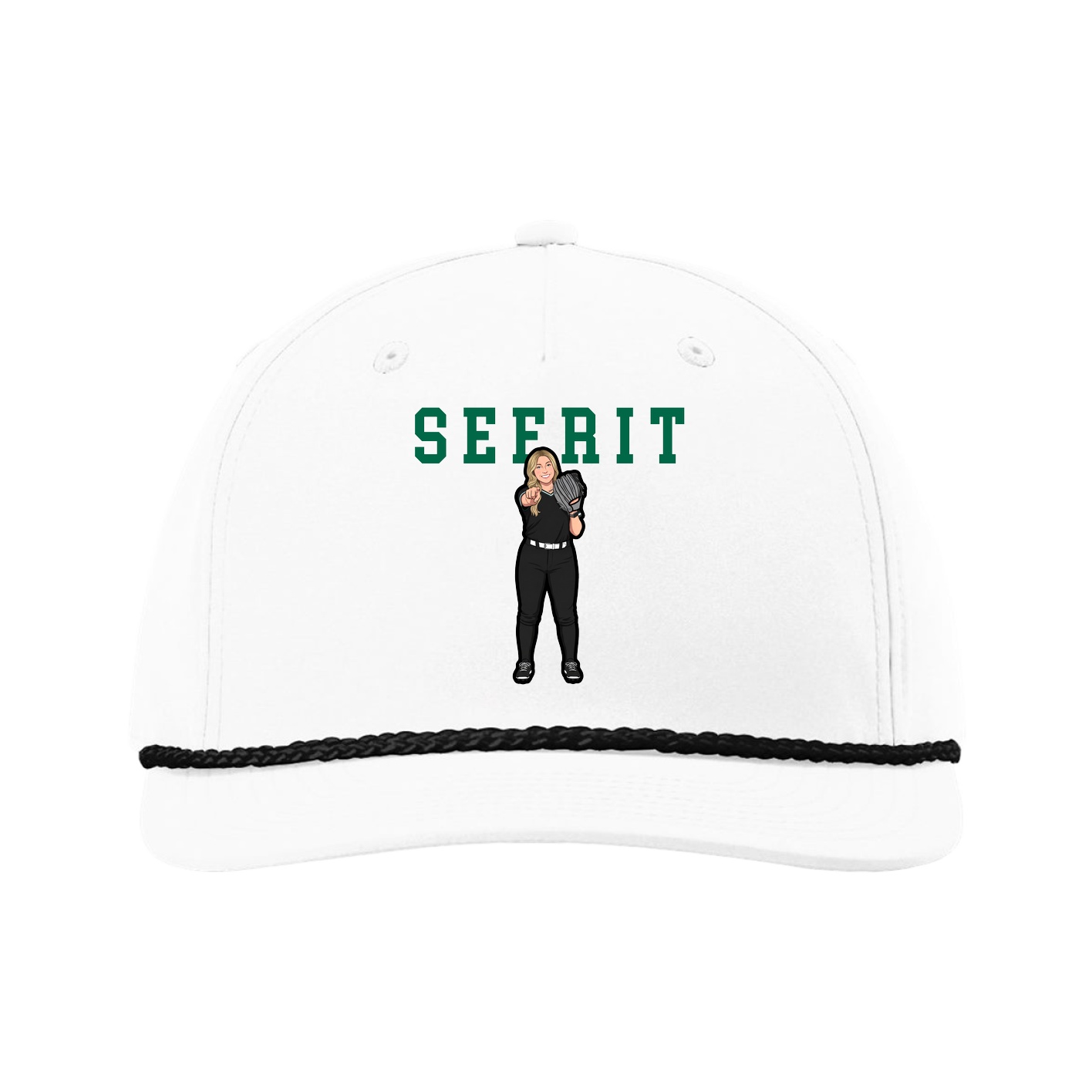 Five-Panel Classic Rope Cap — Shirsey in White