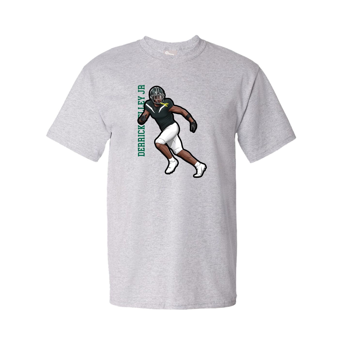 Tee — Name Vertical in Grey