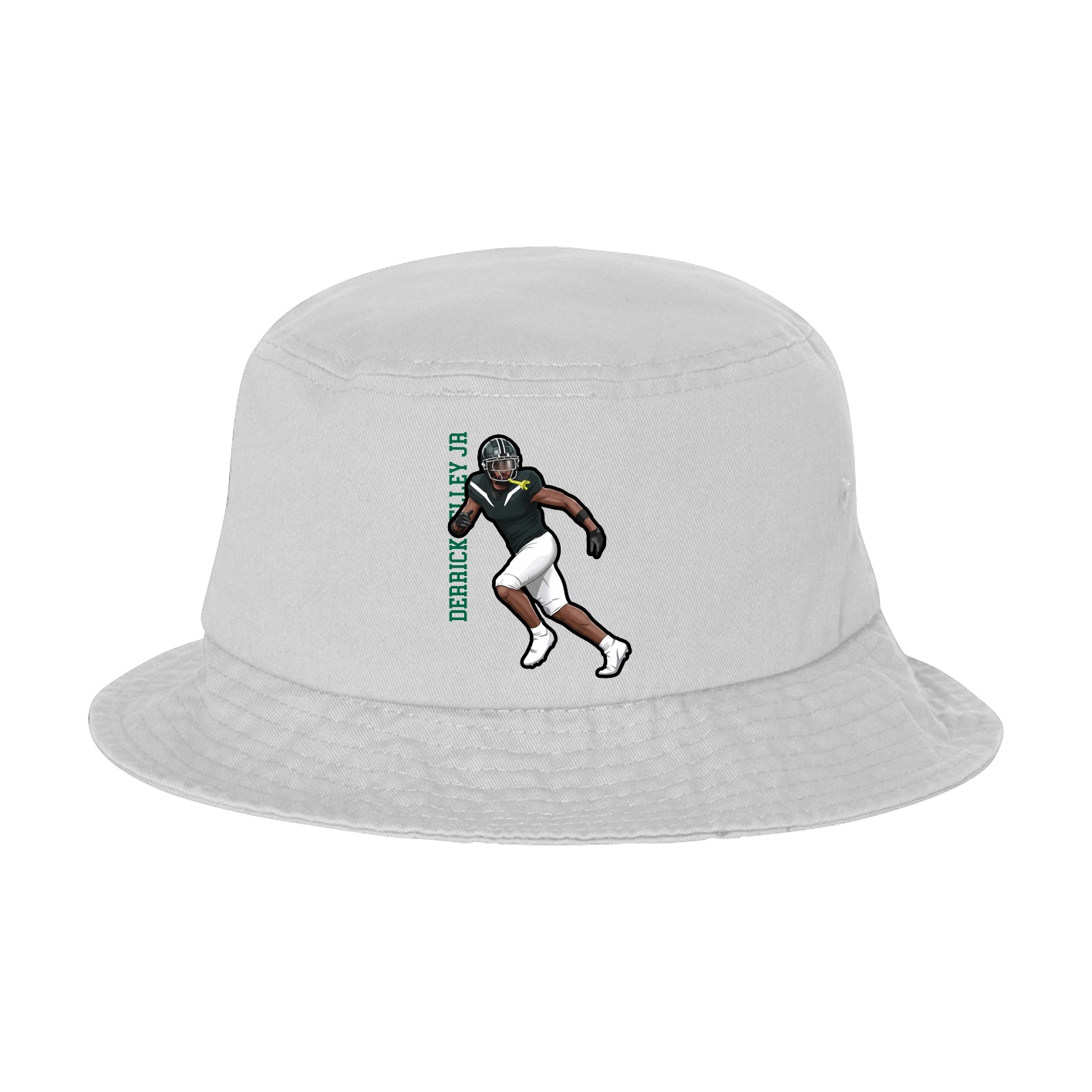 Bucket Cap — Name Vertical in White