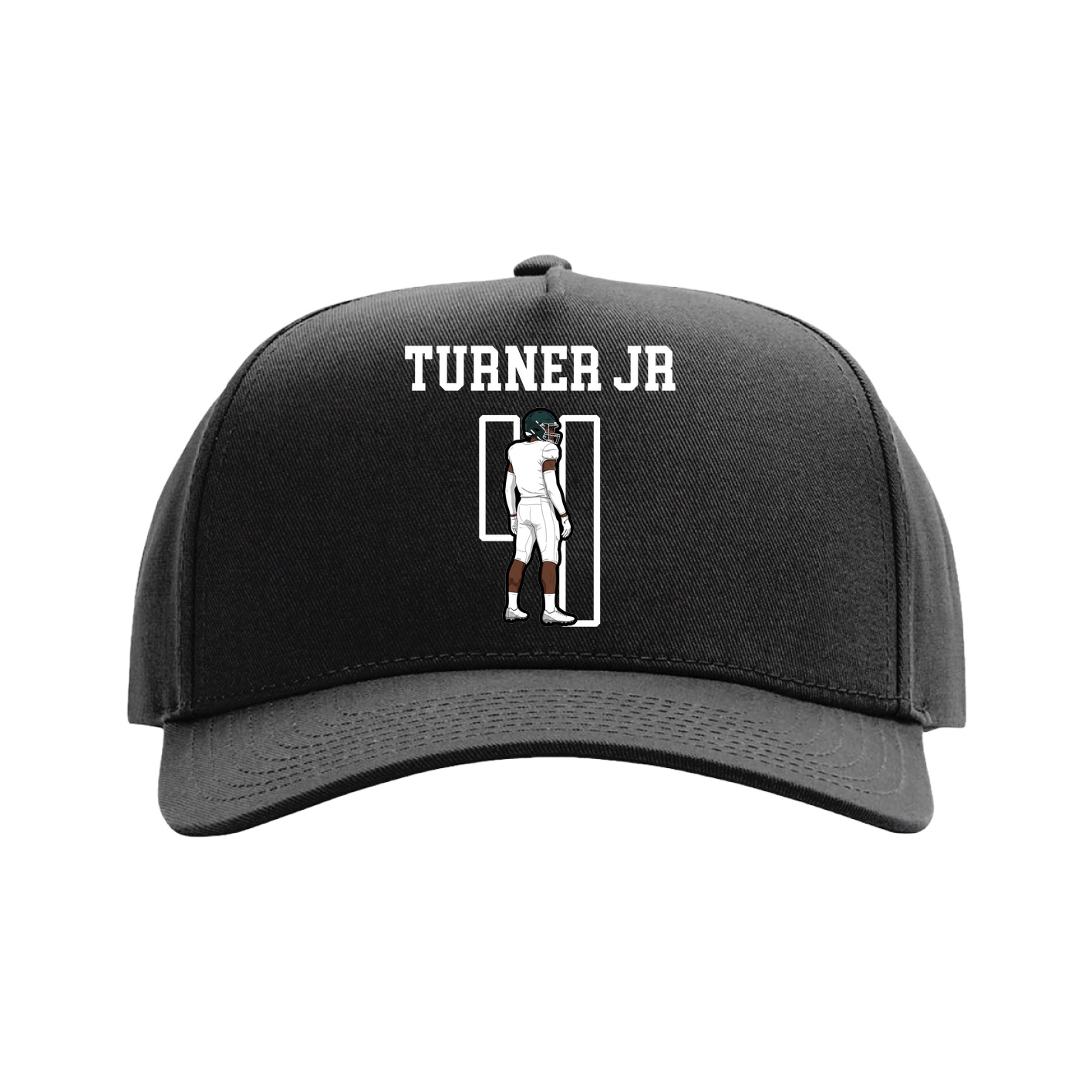 Full Fabric Five-Panel Champ Cap — Shirsey in Black