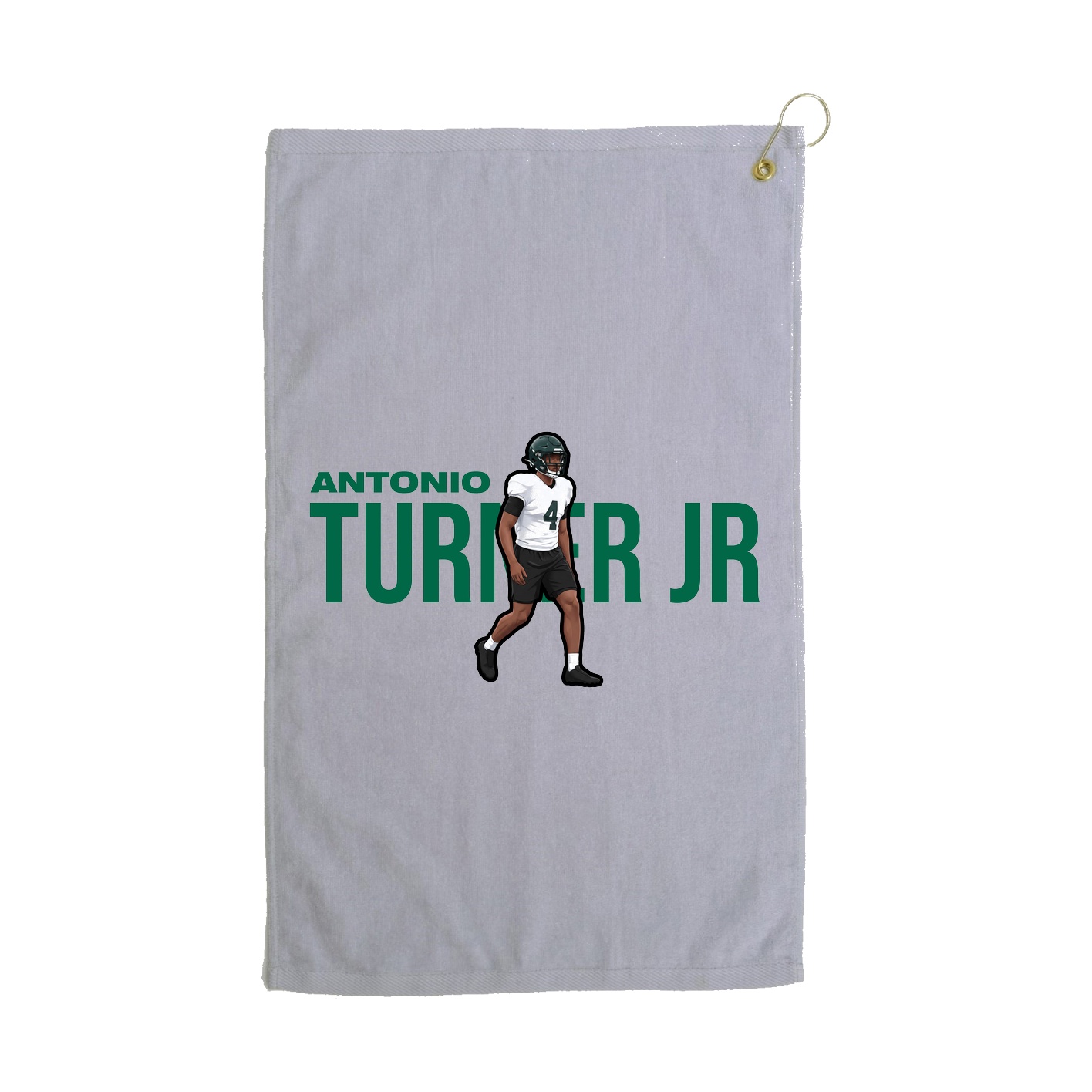 Golf Towel — Player Name in Grey