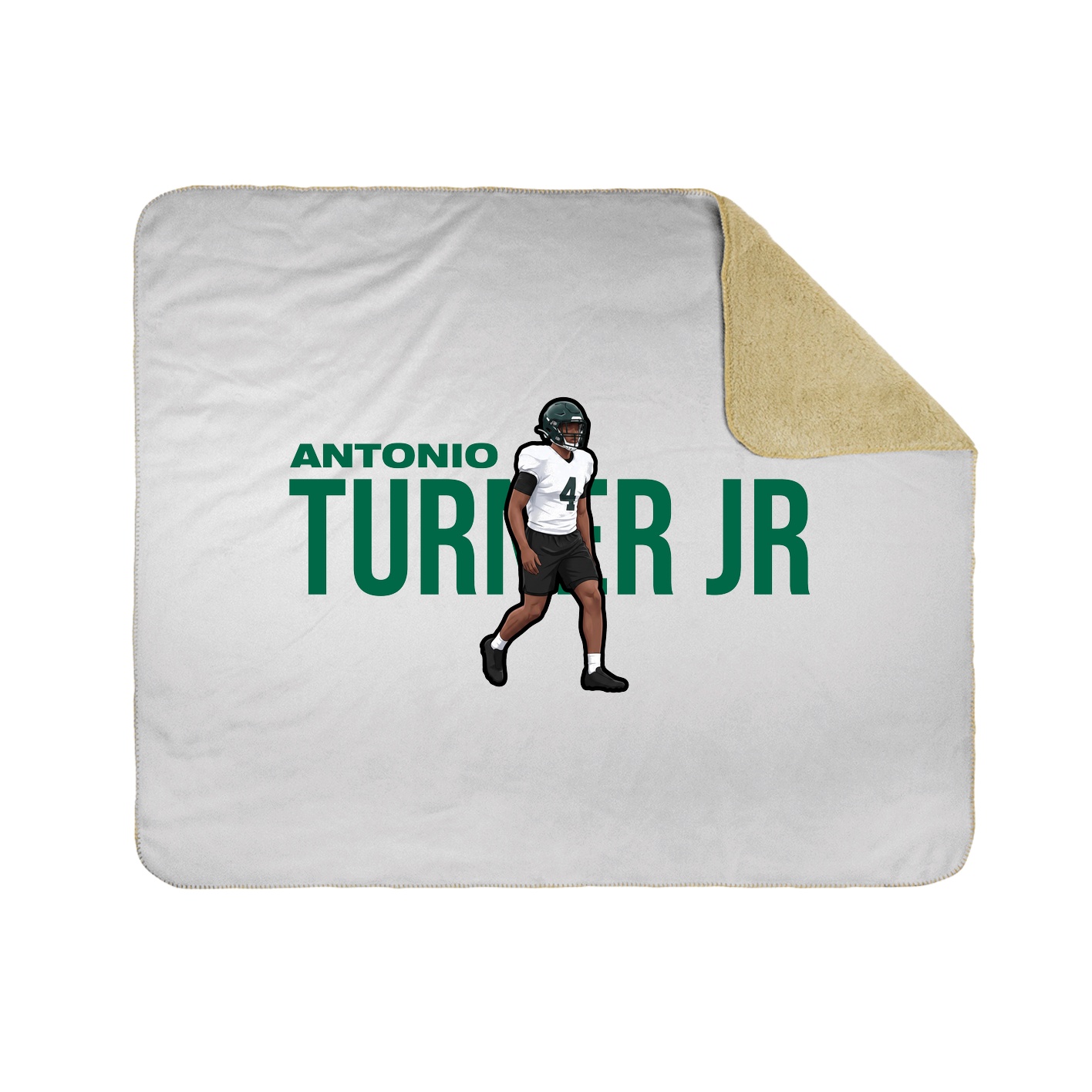 Throw Blanket — Player Name in White