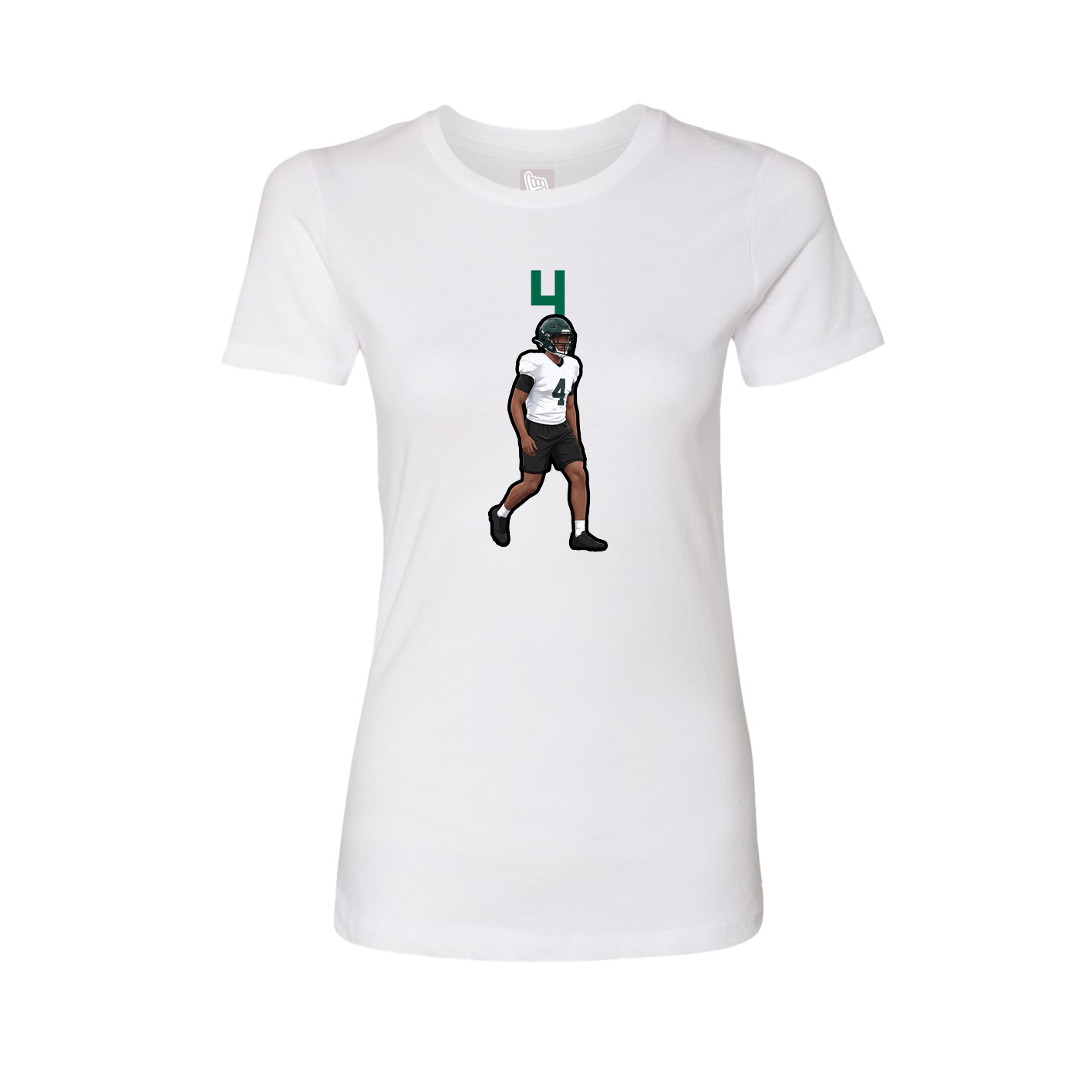 Womens Tee — Number Top in White