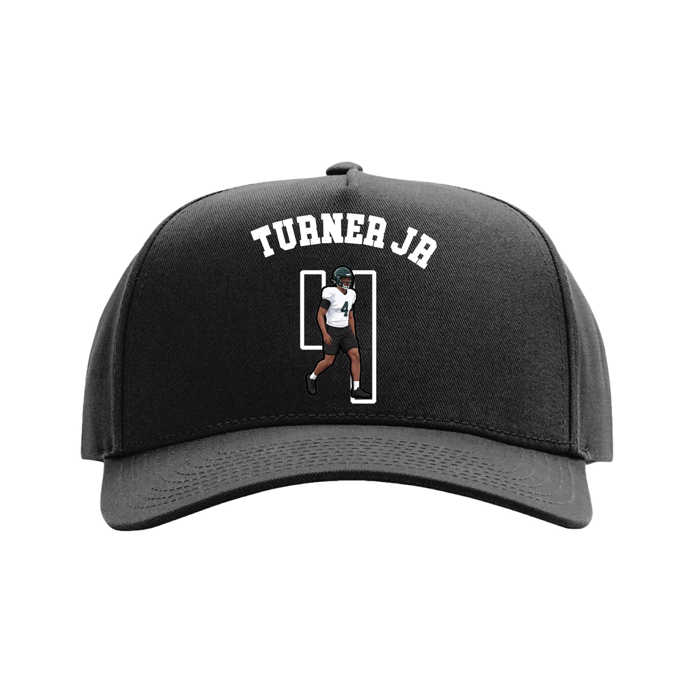 Full Fabric Five-Panel Champ Cap — Shirsey Arch in Black