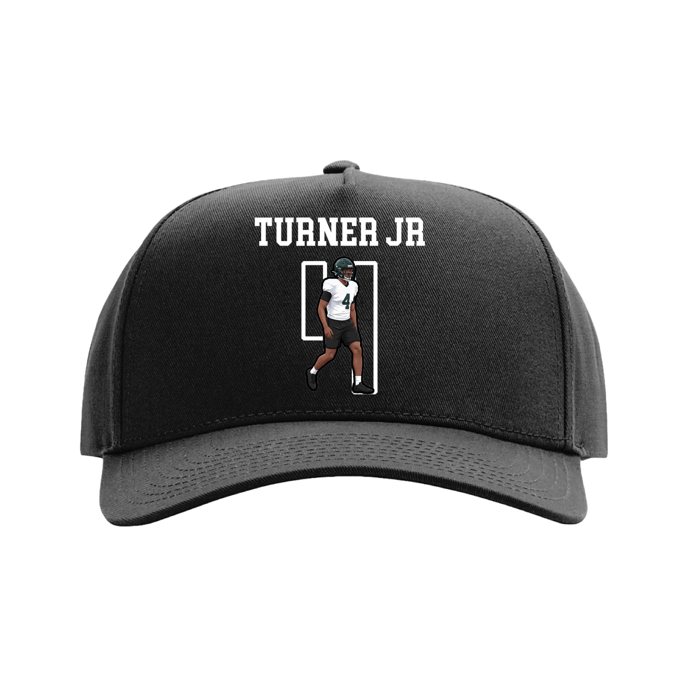 Full Fabric Five-Panel Champ Cap — Shirsey in Black