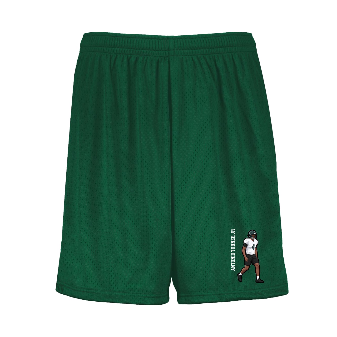 Shorts — Name Vertical in Green