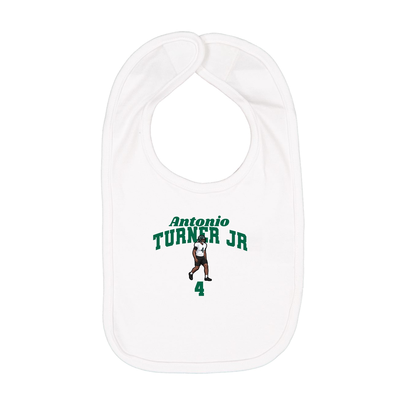 Infant Bib — Signature Arch in White