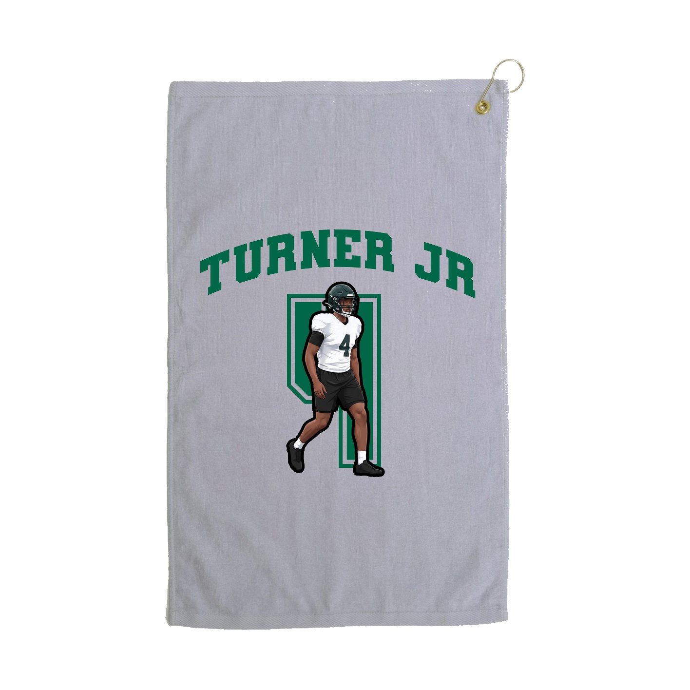 Golf Towel — Number in Grey