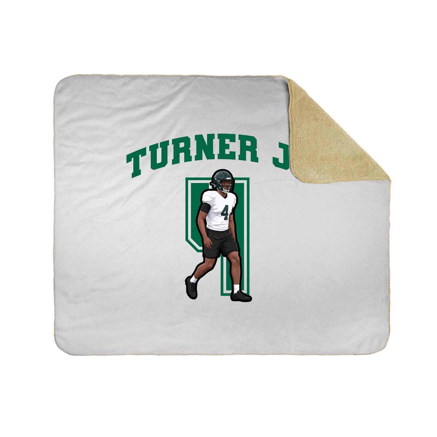 Throw Blanket — Number in White