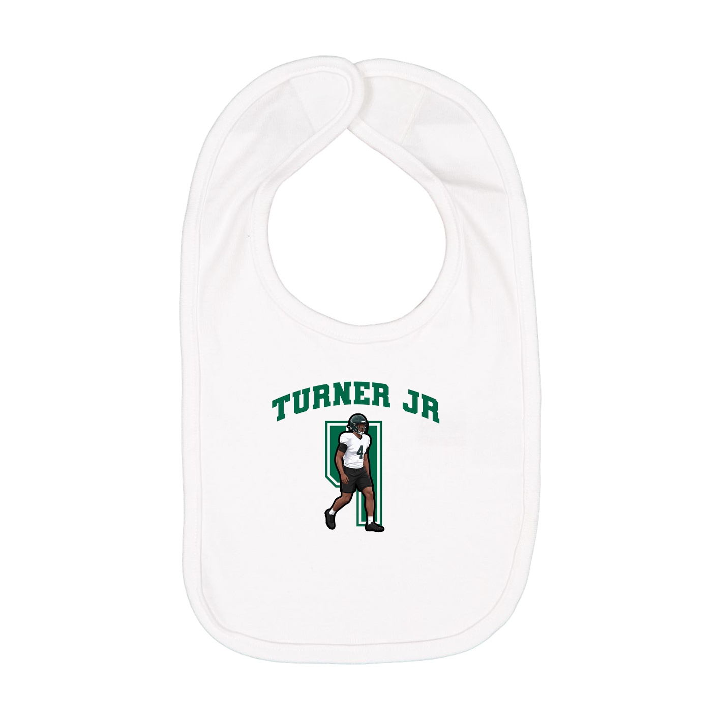 Infant Bib — Number in White