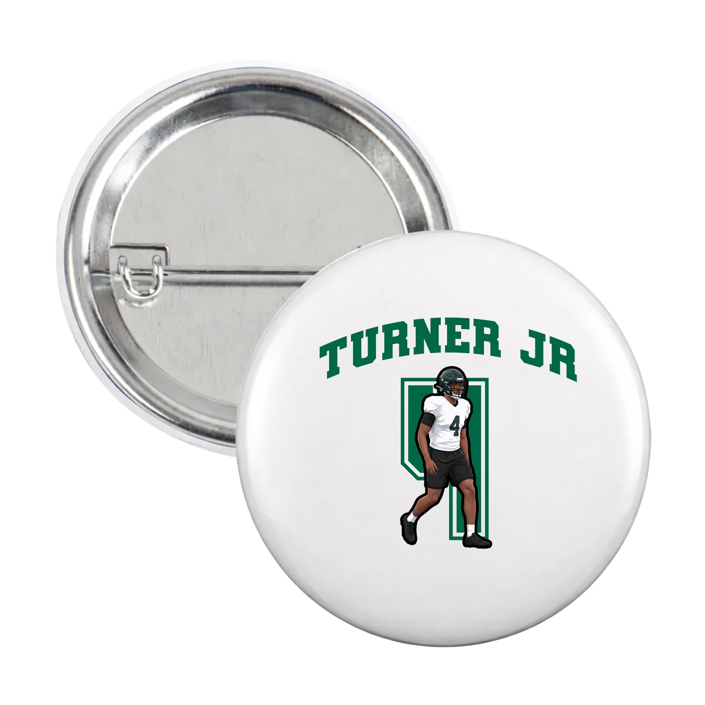 Game Day Button — Number in White
