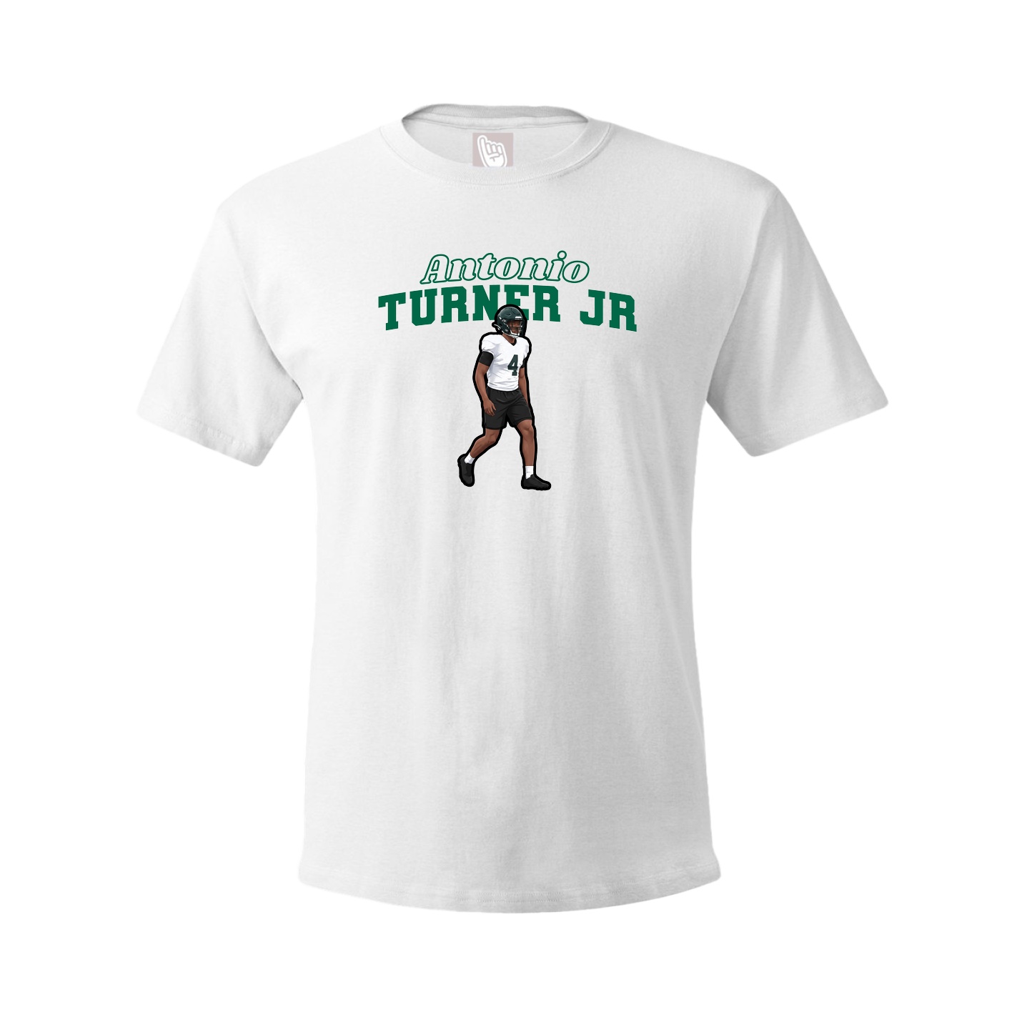Youth Tee — Name Arch in White