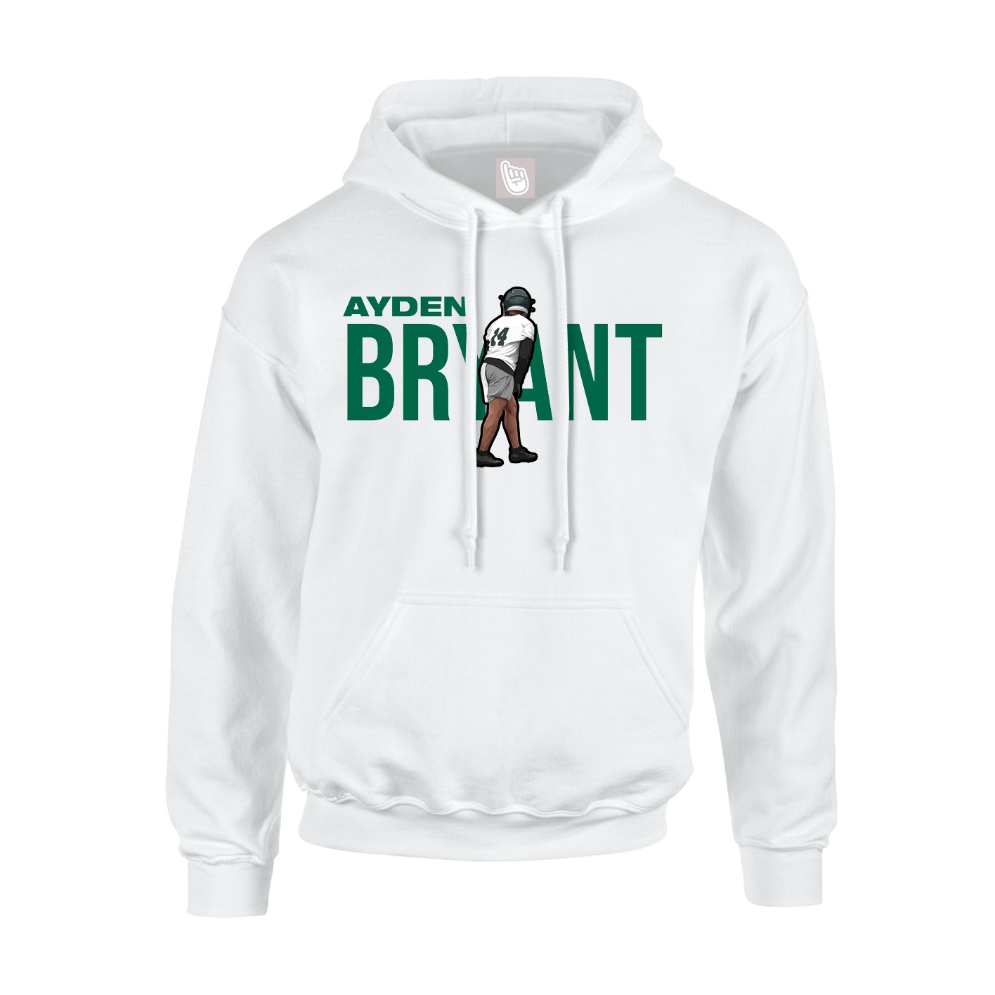 Youth Hoodie — Player Name in White