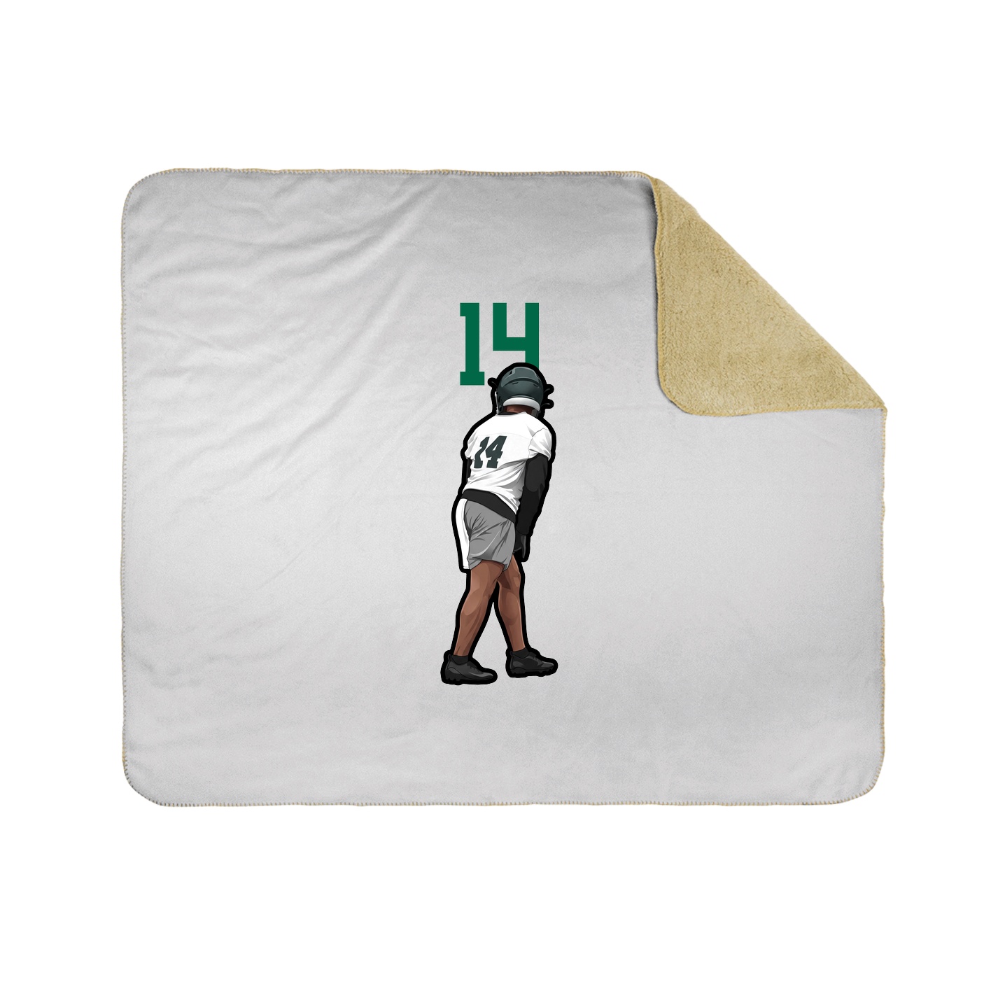 Throw Blanket — Number Top in White