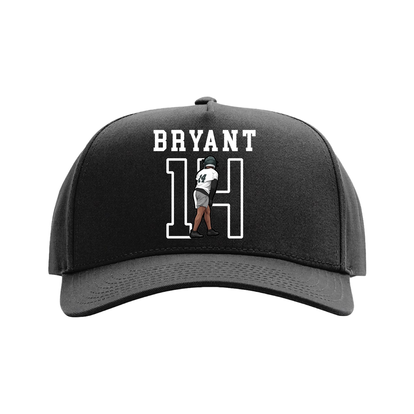 Full Fabric Five-Panel Champ Cap — Shirsey in Black