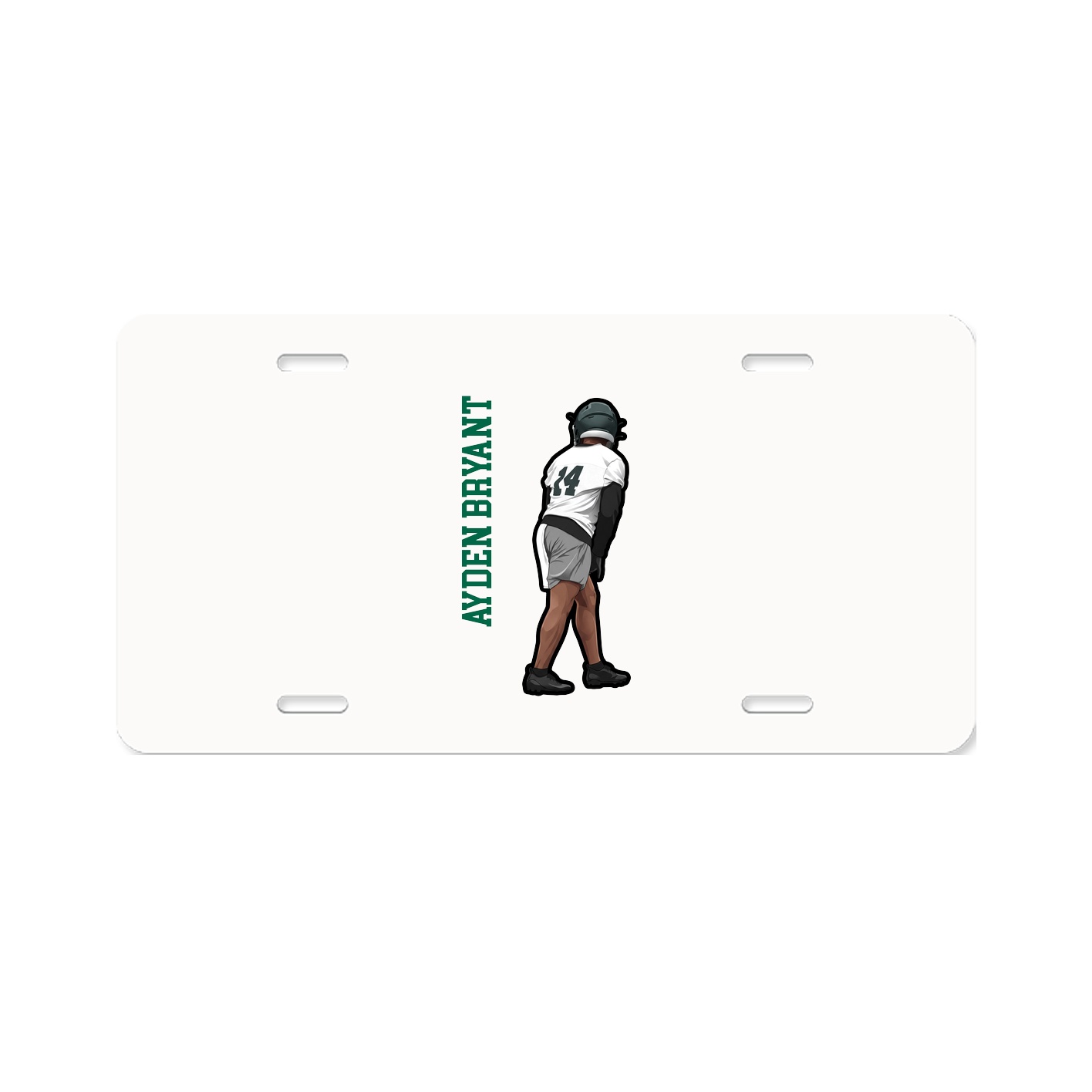 License Plate — Name Vertical in Classic