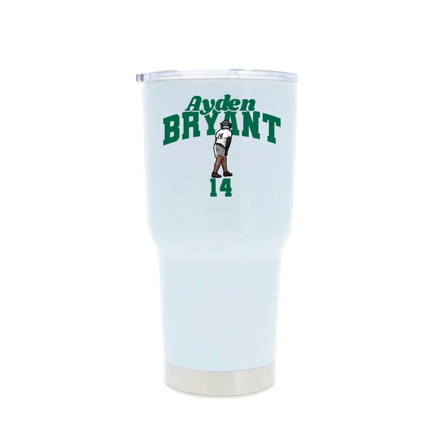 30oz Stainless Steel Tumbler — Signature Arch in White