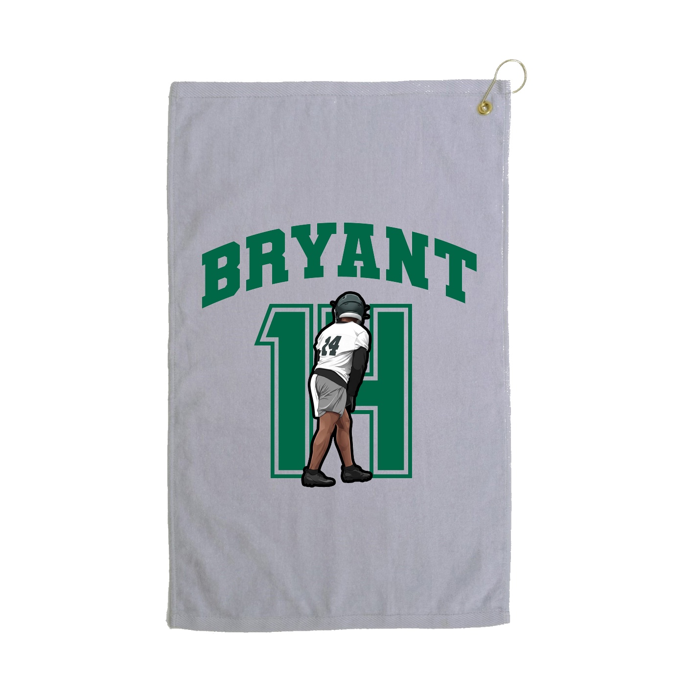 Golf Towel — Number in Grey