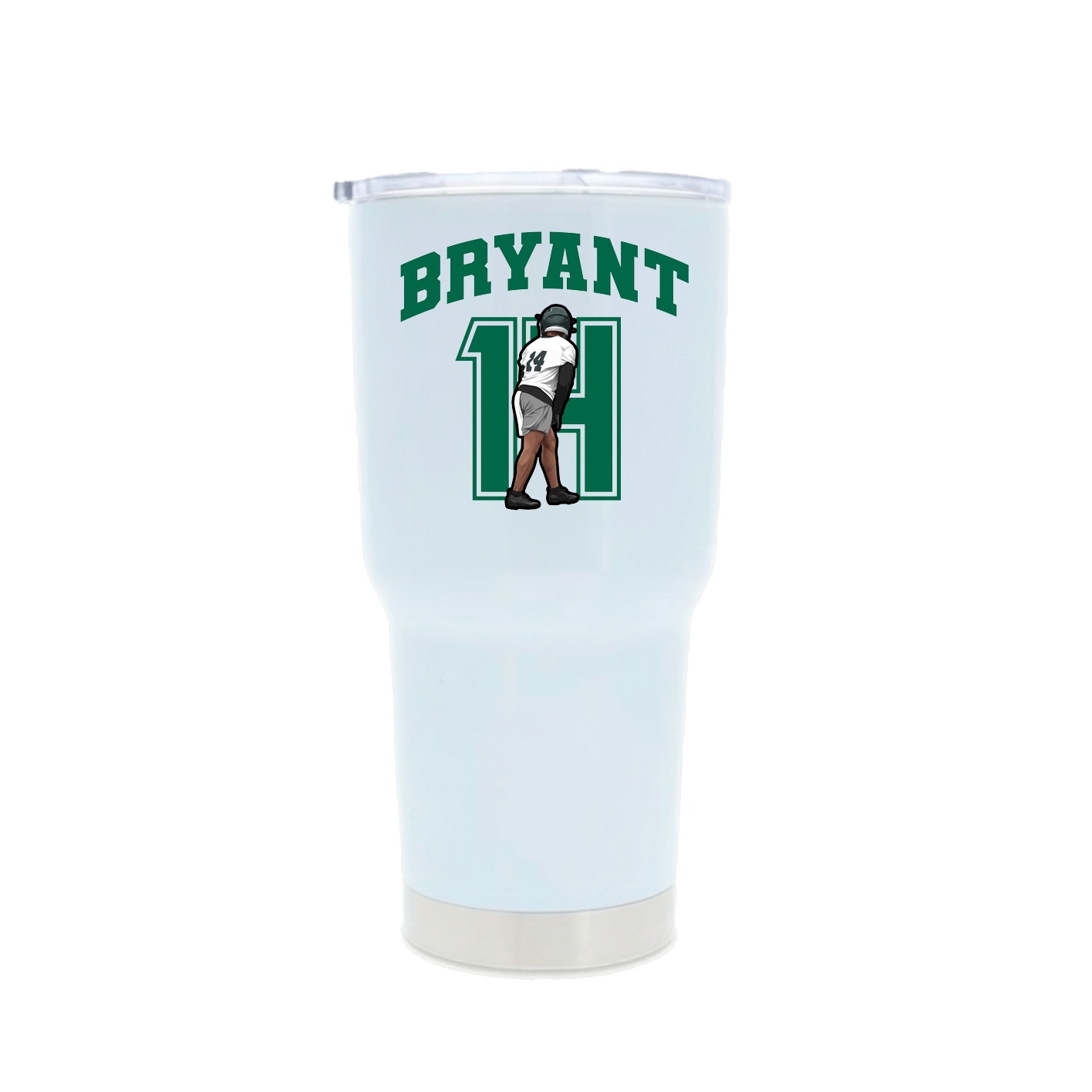 30oz Stainless Steel Tumbler — Number in White