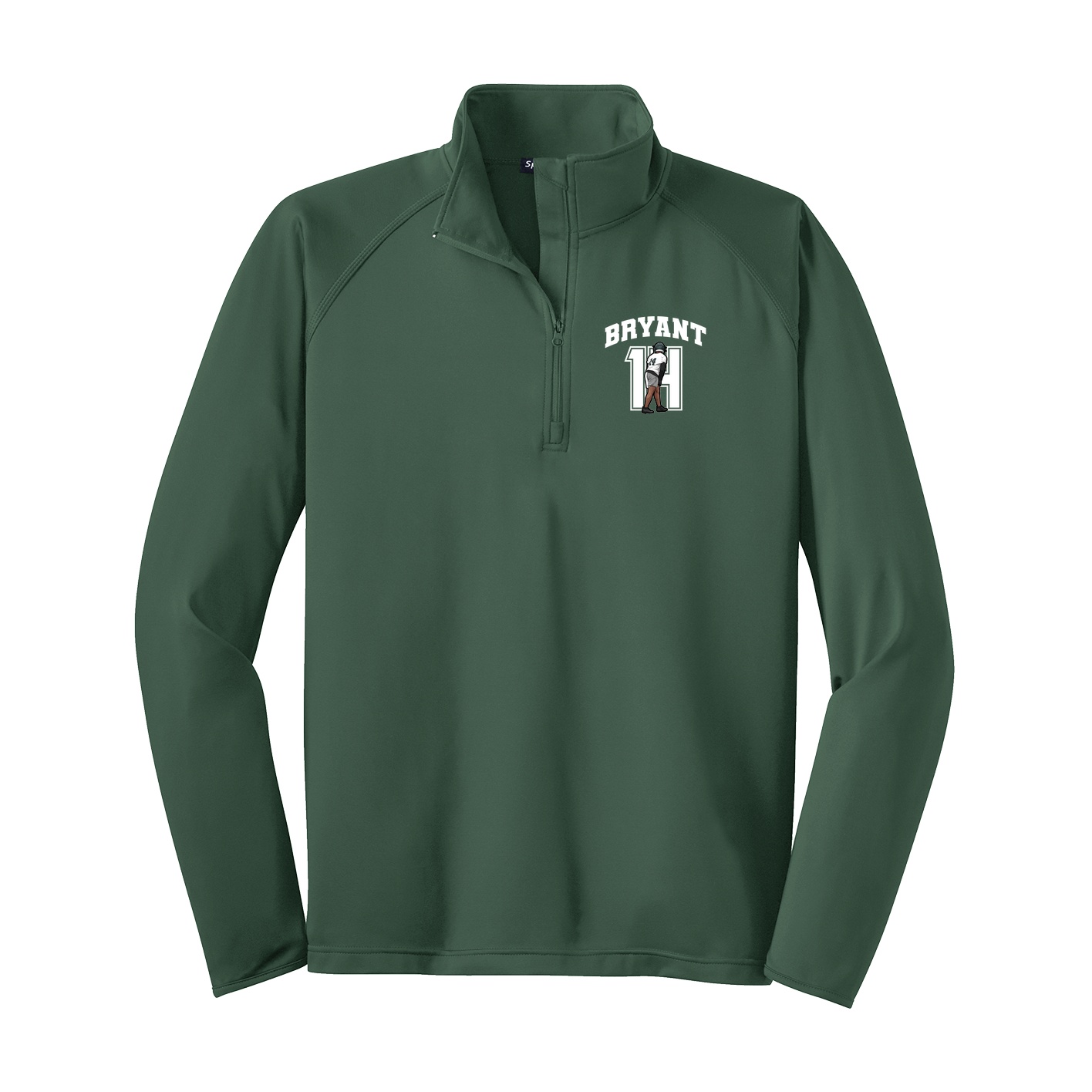 Q-Zip Pullover — Number in Green