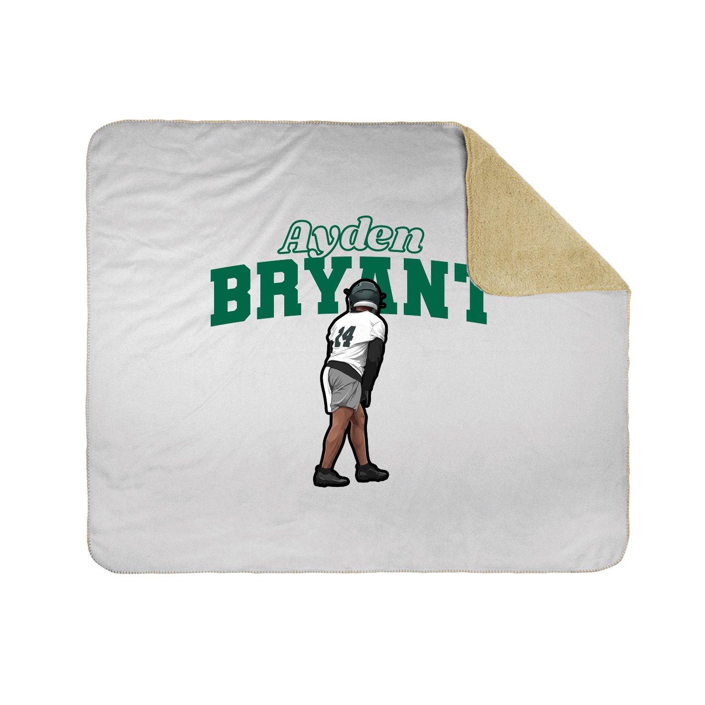Throw Blanket — Name Arch in White