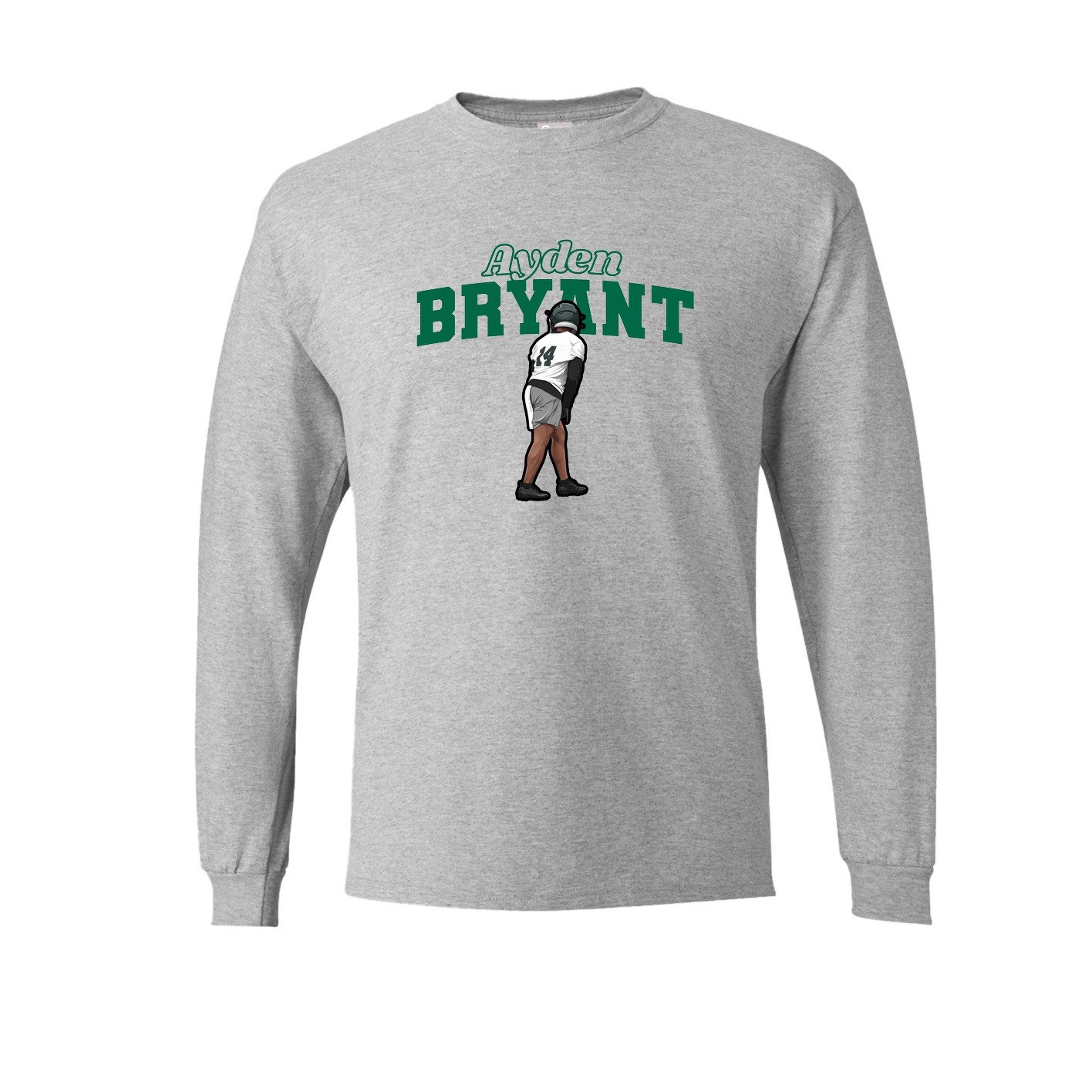 Long Sleeve Tee — Name Arch in Grey
